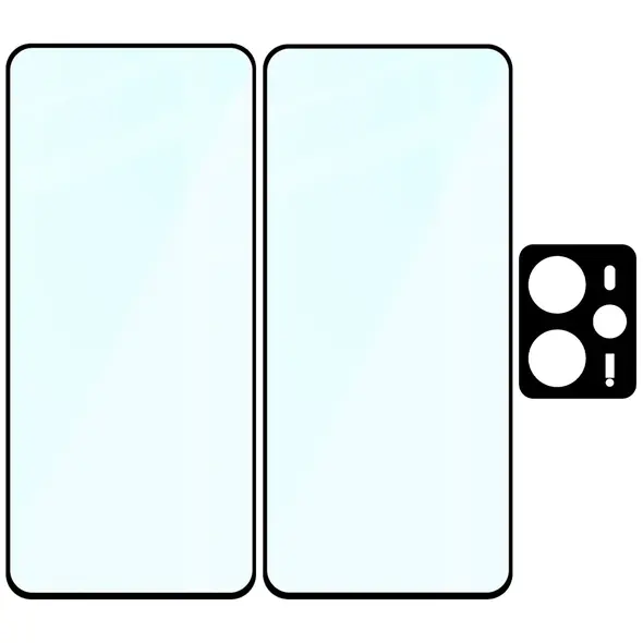 2x Szkło na ekran + szkło na aparat BIZON Edge Pack do Realme 14 5G / 14T 5G