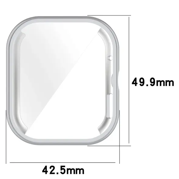 Etui z osłoną ekranu Bizon Case Watch Felipe do Xiaomi Redmi Watch 4 srebrne