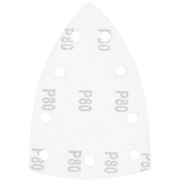 Papiery ścierne na rzep, żelazko 100 x 147 mm, P80, 5 szt., z 9 otworami do 04-623