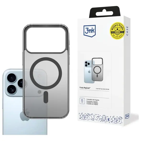 Etui 3MK Frosty MagCase do Apple iPhone 17 Pro czarny