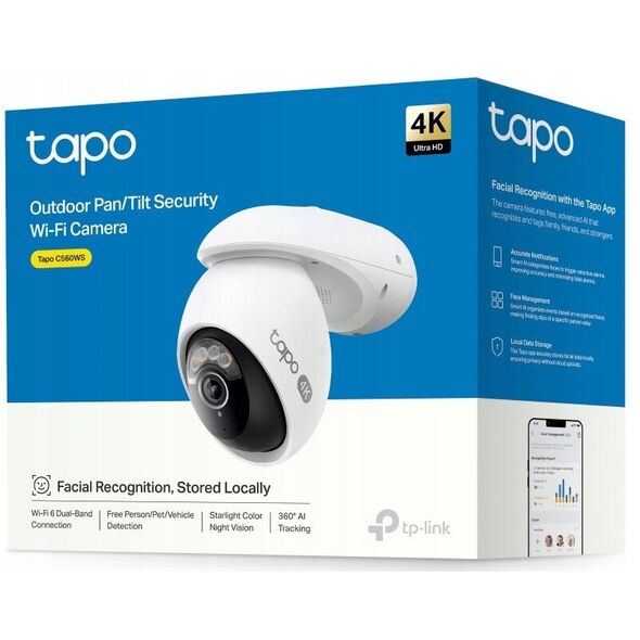TP-Link Tapo C560WS εξωτερική κάμερα (8MP, 4K 2160p, WiFi, IR 30m, κάρτα microSD)