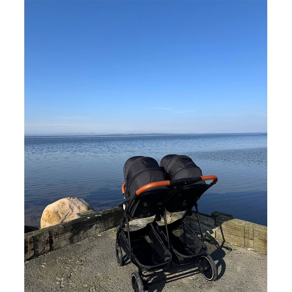 Καροτσάκι για δίδυμα BabyTrold Sibbi, Duo black