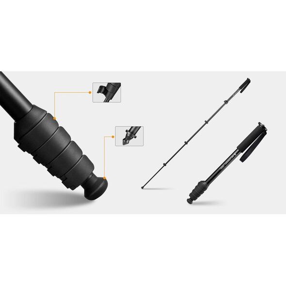 Monopod 2w1 Na Aparat Dslr Kamerę 1/4"" 10kg 160cm 2w1 Kijek Nordic Walking / Kf09.138 / Ms16