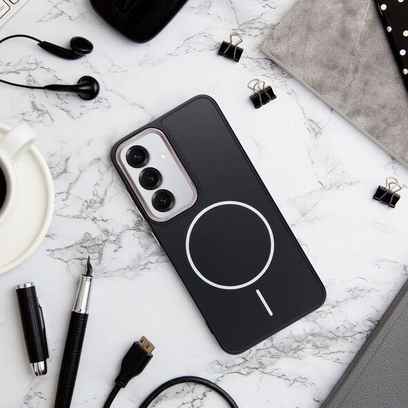 Θήκη FRAME MAG COVER συμβατή με MagSafe για SAMSUNG A56 μαύρο