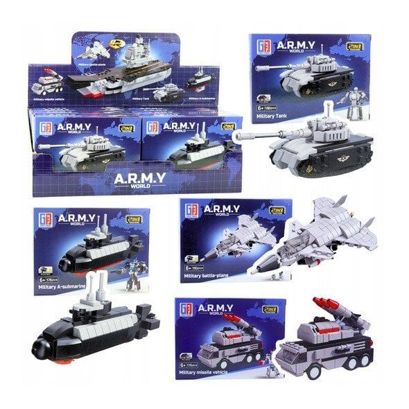 Klocki Konstrukcyjne Armia Wojsko Militarne Środki Transportu Robot 2w1