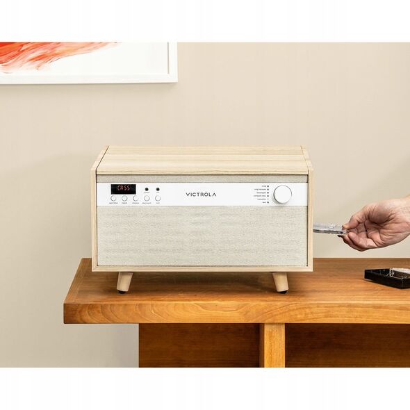 Victrola Century 6-in-1 music center, natural