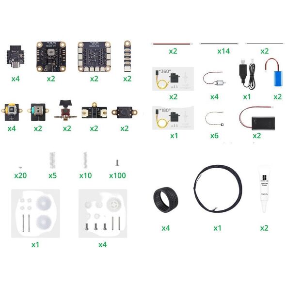 CyberBrick Ultimate Hardware Kit - ZK003 - zestaw do budowy i programowania zdalnie sterowanych modeli - Bambu Lab}
