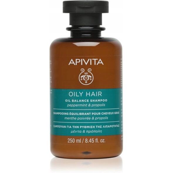 APIVITA_Oil Balance Shampoo with Peppermint &amp| Propolis szampon regulujący przetłuszczanie z Miętą i Propolisem 250ml