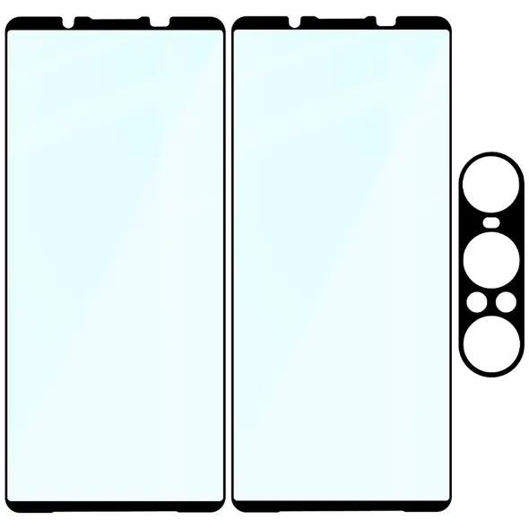 2x Szkło na ekran + szkło na aparat BIZON Edge Pack do Sony Xperia 1 VII
