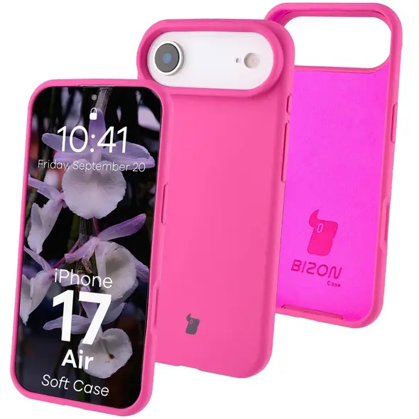 Silikonowe etui Bizon Soft Case do Apple iPhone 17 Air fuksja