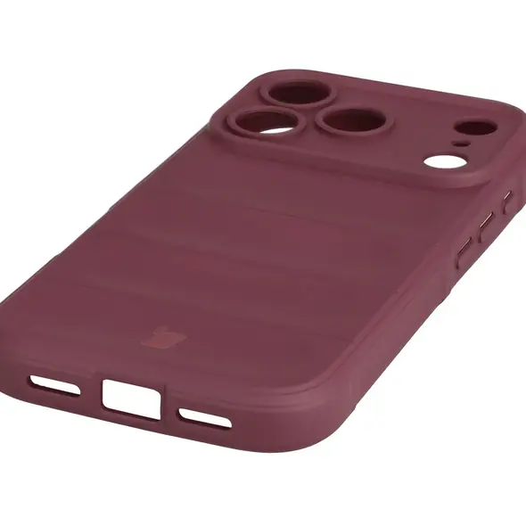Pancerne etui Bizon Case Tur do Apple iPhone 17 Pro burgundowe