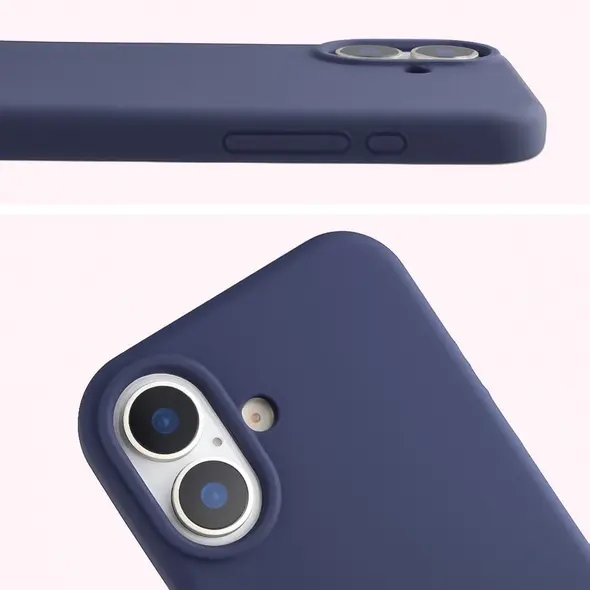 Silikonowe etui Bizon Soft Case do Apple iPhone 17 ciemnoniebieskie