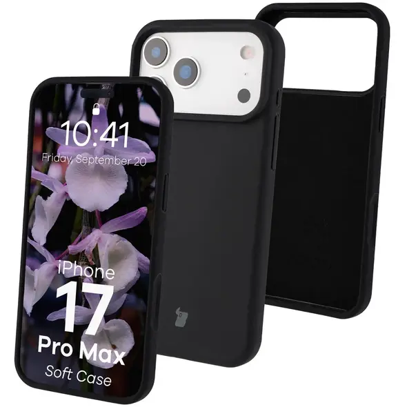 Silikonowe etui Bizon Soft Case do Apple iPhone 17 Pro Max czarne