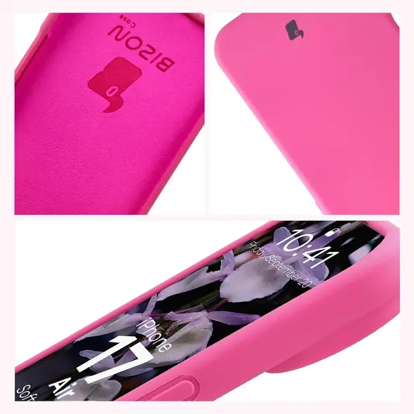 Silikonowe etui Bizon Soft Case do Apple iPhone 17 Air fuksja
