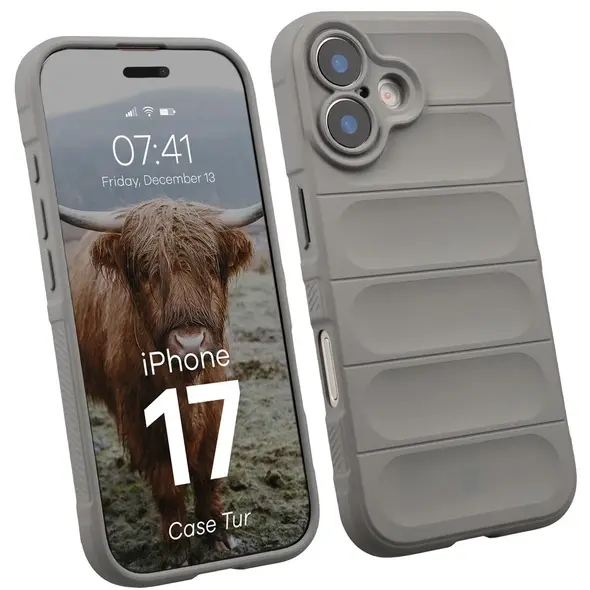 Pancerne etui Bizon Case Tur do Apple iPhone 17 jasnoszare