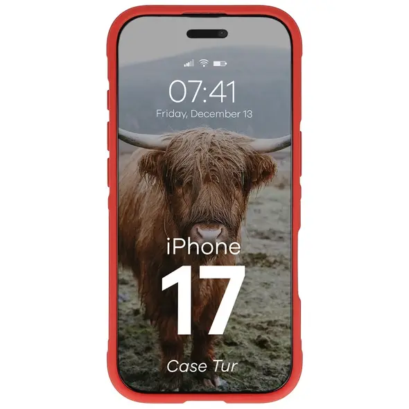 Pancerne etui Bizon Case Tur do Apple iPhone 17 czerwone