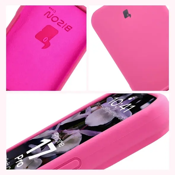 Silikonowe etui Bizon Soft Case do Apple iPhone 17 Pro fuksja