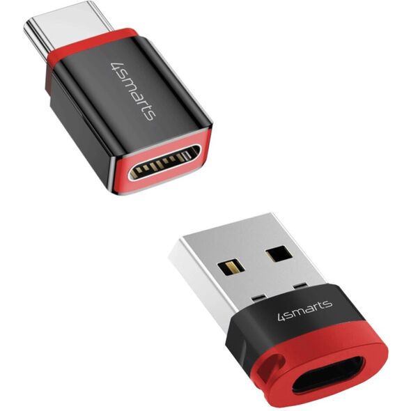 Adapter 4smarts Data Blocker USB-C do    USB-A/USB-C czarny 2szt