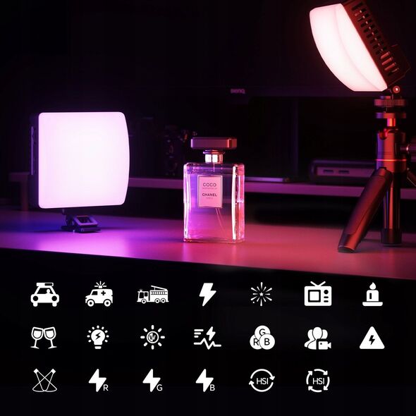 Lampa Led 20w Rgb Video 1800-9000k Do Telefonu Aparatu Kamery / Ulanzi K20rgb