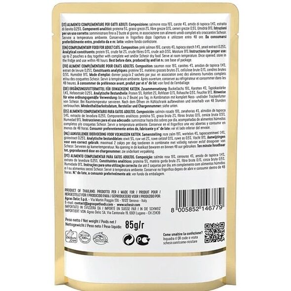 Schesir Soup Karma dla Kota Zupa Łosoś Marchew 85g