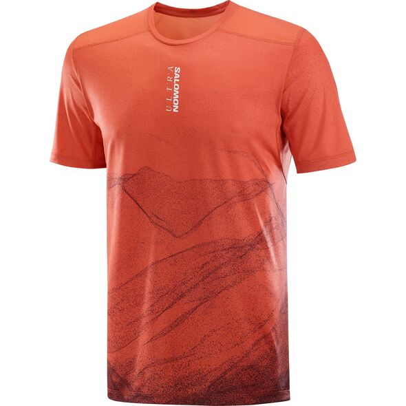 Koszulka szybkoschnąca Salomon S/Lab Ultra Tee - burnt siege rozmiar: M