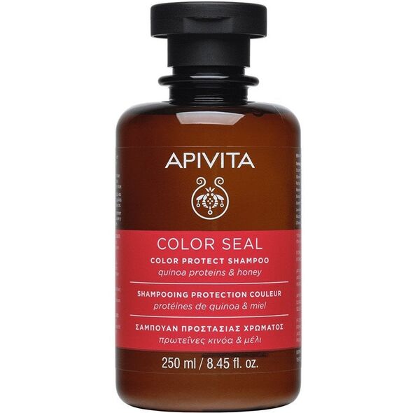 Apivita Color Seal Color Protect Shampoo szampon chroniący kolor z Proteinami Quinoa i Miodem 250ml