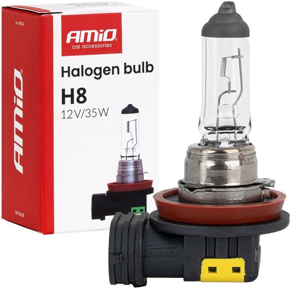 Żarówka halogenowa h8 12v 35w pgj19-1 amio-04516