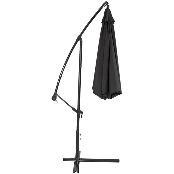 Parasol Ogrodowy Boczny Z Regulacją Pochyłu Pokrowiec 350 x 250cm Antracyt EDUKAMP