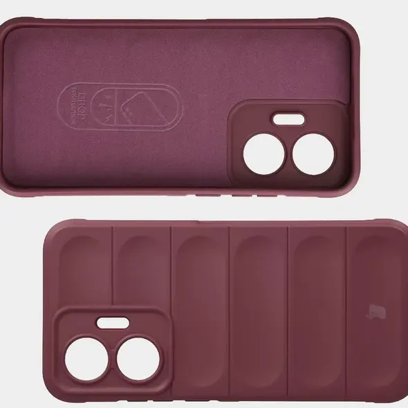 Pancerne etui Bizon Case Tur do Xiaomi POCO F7 burgundowe