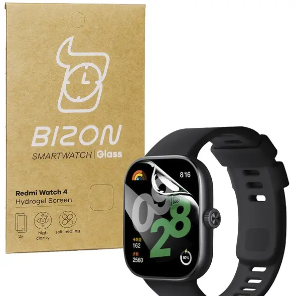 Folia hydrożelowa na ekran Bizon Glass Watch Hydrogel do Redmi Watch 4 [2 PACK]