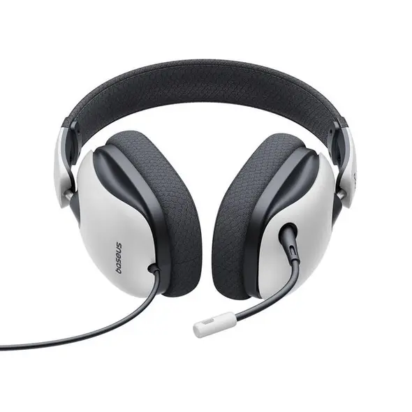 Słuchawki nauszne gamingowe Baseus GoPlay 1Max 3.5 mm TRRS (białe)