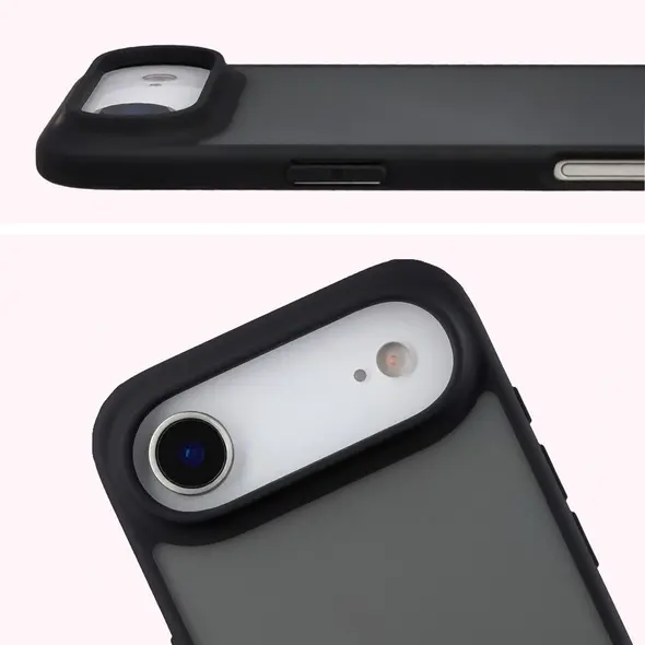 Etui Bizon Case Angelo do Apple iPhone 17 Air przydymione z czarną ramką