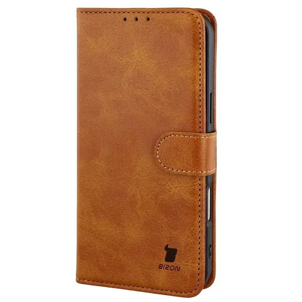 Etui z klapką Bizon Case Pocket do Apple iPhone 17 Pro Max brązowe
