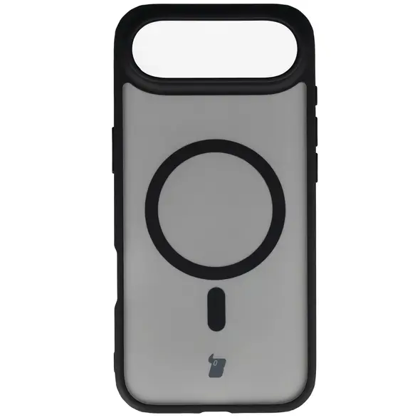 Etui z pierścieniem magnetycznym Bizon Case MatteO do Apple iPhone 17 Air przydymione-czarne