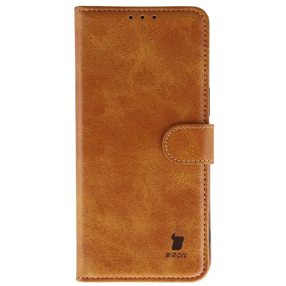 Etui z klapką Bizon Case Pocket do Apple iPhone 17 Pro Max brązowe