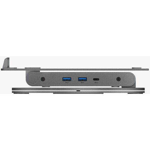 Spigen LD204H Laptop Stand Hub - Podstawka / stojak pod laptopa z Hubem 6 w 1 (Space Grey)