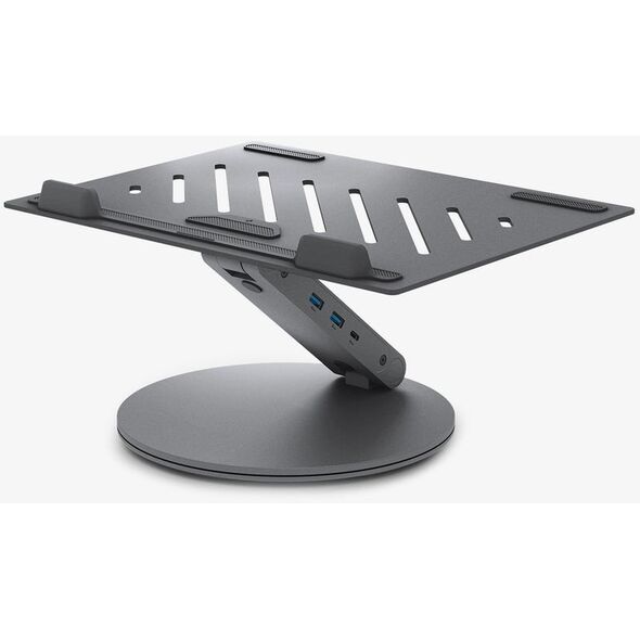 Spigen LD204H Laptop Stand Hub - Podstawka / stojak pod laptopa z Hubem 6 w 1 (Space Grey)