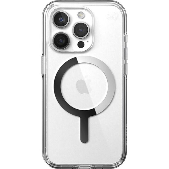Speck Speck Presidio Perfect-Clear MagSafe - Etui iPhone 15 Pro (Clear / Chrome Finish / Serene Silver)