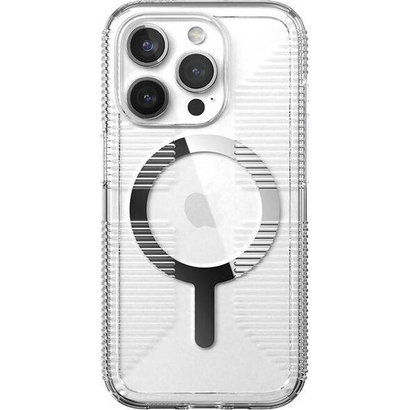 Speck Speck Gemshell Grip + MagSafe - Etui do iPhone 15 Pro (Clear / Chrome Finish)