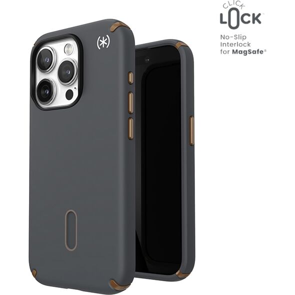 Speck Speck Presidio2 Pro ClickLock & MagSafe - Etui iPhone 15 Pro (Charcoal Grey / Cool Bronze)