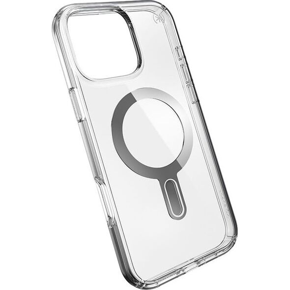 Speck Speck Presidio Perfect-Clear ClickLock & MagSafe - Etui iPhone 16 Pro Max (Clear / Chrome Finish / Serene Silver)