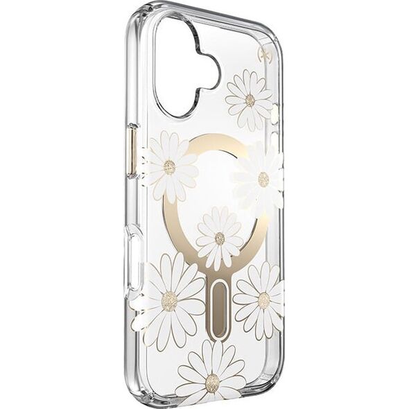 Speck Speck Presidio Lux ClickLock & MagSafe - Etui iPhone 16 (Sunshine Daisies / Clear / Gold)