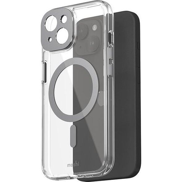 Moshi Moshi iGlaze MagSafe - Etui iPhone 15 (Meteorite Gray)