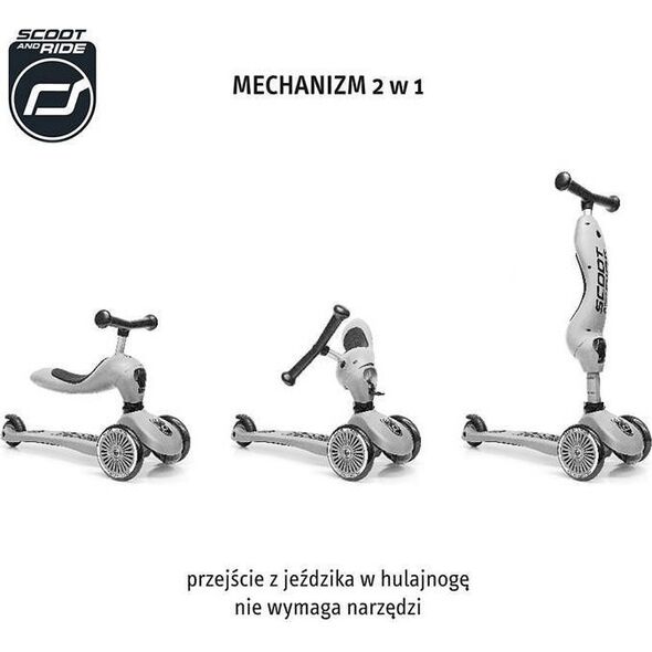 Scoot and Ride HK1 Lifestyle 2w1 jeździk i hulajnoga dla dzieci 1-5 lat, kolor: Wildcat