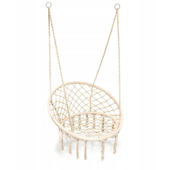 Black Forest Hammock, woven hanging chair 80x60cm ecru