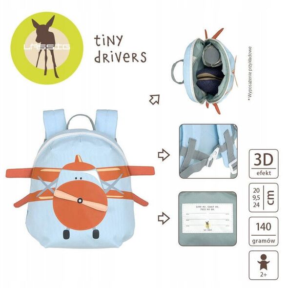 Lassig Tiny Drivers Airplane Mini blue