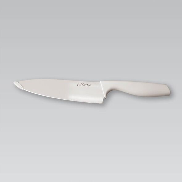 STALOWY NÓŻ SZEFA KUCHNI 20CM Z POWŁOKĄ CERAMICZNĄ NIEPRZYWIERAJĄCĄ POJEDYNCZY MAESTRO MR-1431