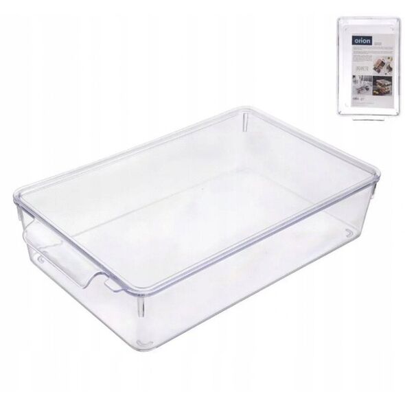 ORGANIZER DO LODÓWKI POJEMNIK Z POKRYWKĄ NA PRZYPRAWY PRODUKTY SPOŻYWCZE 32.5X20X7.5CM ORION 731633