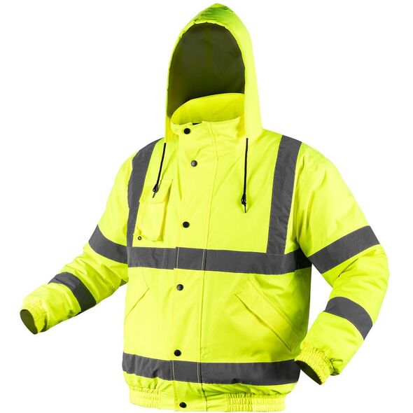Kurtka robocza ostrzegawcza, lekko ocieplana, bomberka, żółta, rozmiar XXXL