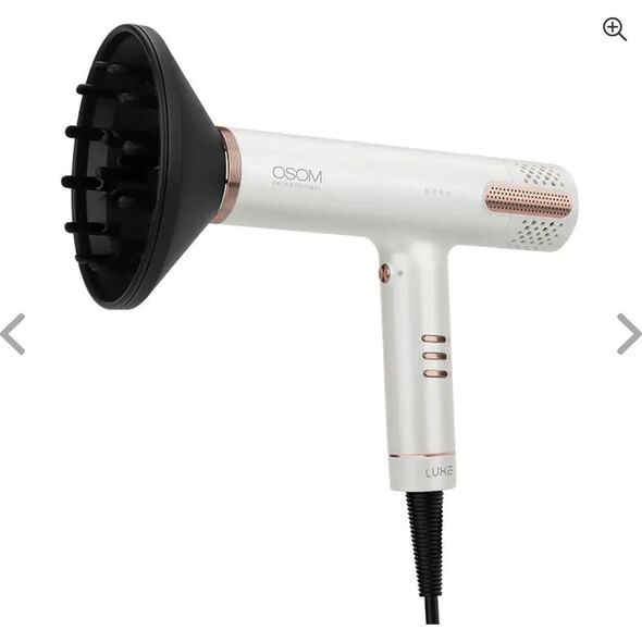 Plaukų džiovintuvas OSOM Professional LUXE BLDC High Speed Hair Dryer OSOMPF08WH, 1500 W, baltos spalvos